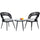 Virasat Outdoor Patio Seating Set 2 Chairs and 1 Table Set Braided & Rope-VIRASAT FURNITURE & FURNISHING