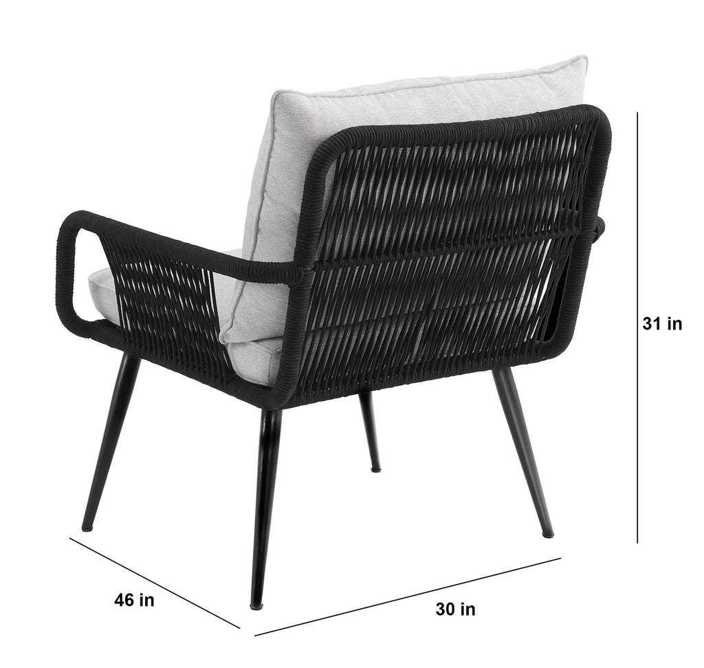 Virasat Outdoor Patio Seating Set 4 Chairs and 1 Table Set Braided & Rope-VIRASAT FURNITURE & FURNISHING