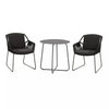 VIRASAT FURNITURE 3 Piece Garden Outdoor Black Rope Patio Set
