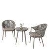 Virasat Outdoor Patio Seating Set 2 Chairs and 1 Table Set (Grey) Braided & Rope-VIRASAT FURNITURE & FURNISHING