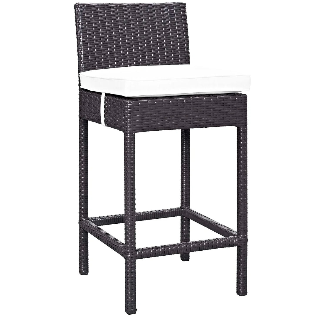 Virasat Lomeo Outdoor Patio Bar Sets 4 Chairs and 1 Table (Dark Brown)