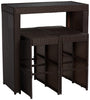 Virasat Outdoor Patio Bar Sets 4 Chairs and 1 Table Dark Brown-VIRASAT FURNITURE & FURNISHING
