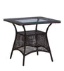 Virasat Outdoor Patio Seating Set 2 Chairs and 1 Table Set (Brown)-VIRASAT FURNITURE & FURNISHING