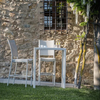 Virasat Outdoor Bar Sets 2 Chairs and 1 Table Patio Bar Set (Pearl White)