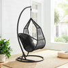 Virasat Single Seater Hanging Swing With Stand For Balcony, Garden (Black) Braided & Rope-VIRASAT FURNITURE & FURNISHING