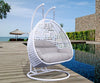 Virasat Double Seater Hanging Swing With Stand For Balcony, Garden Swing (White)-VIRASAT FURNITURE & FURNISHING