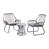VIRASAT FURNITURE Outdoor Rope Double Tone 3-Piece Patio Set