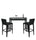 Virasat Outdoor Patio Bar Sets 2 Chairs and 1 Table Black-VIRASAT FURNITURE & FURNISHING