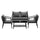 Virasat Outdoor Sofa Set 2 Seater, 2 Single Seater and 1 Center Table (Dark Grey) Braided & Rope-VIRASAT FURNITURE & FURNISHING