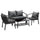 Virasat Outdoor Sofa Set 2 Seater, 2 Single Seater and 1 Center Table (Dark Grey) Braided & Rope-VIRASAT FURNITURE & FURNISHING