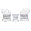 VIRASAT FURNITURE Outdoor Wicker Patio Set with Glass Top Table