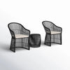 VIRASAT FURNITURE 3-Piece Outdoor Rattan Wicker Patio Set