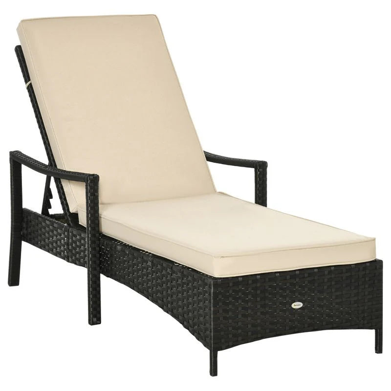 Virasat Kuel Outdoor Swimming Poolside Lounger (Black)