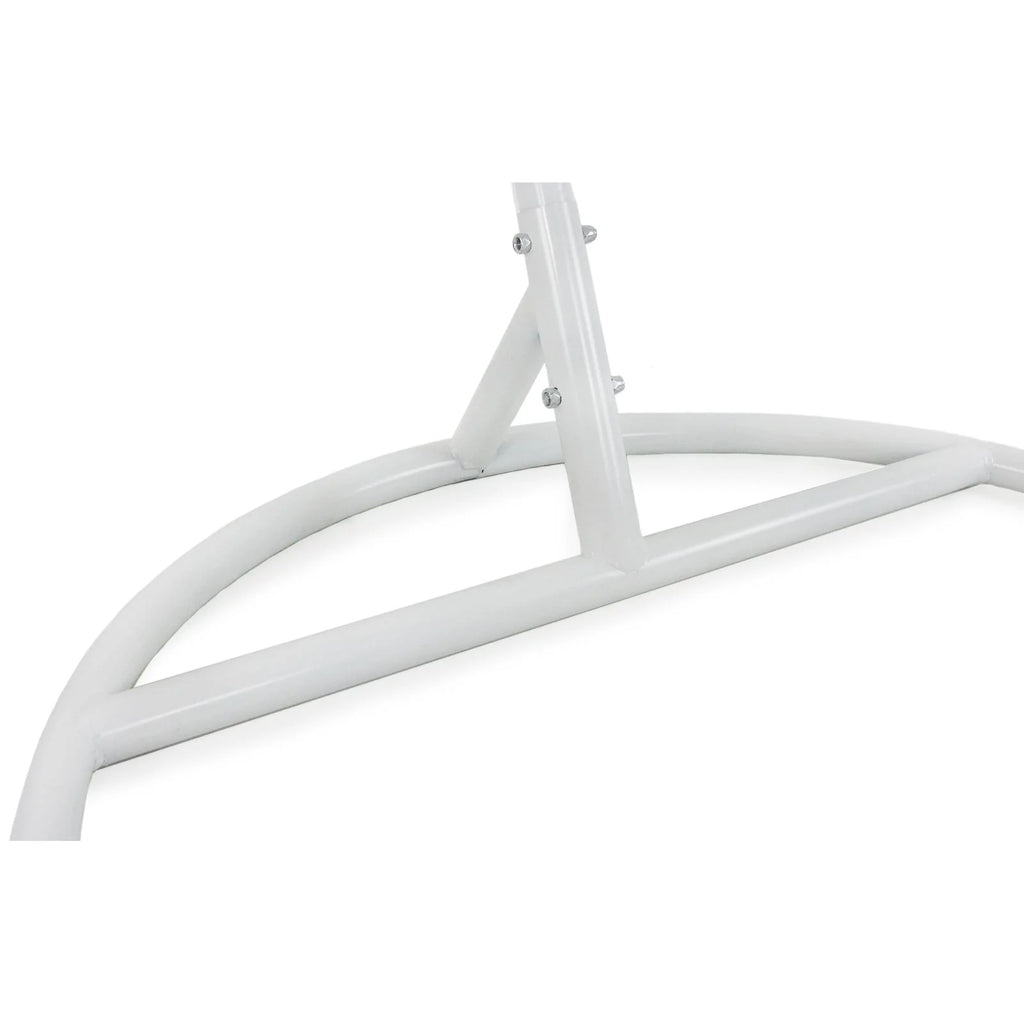 Virasat Single Seater Hanging Swing With Stand For Balcony, Garden Swing (White)-VIRASAT FURNITURE & FURNISHING