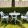 Virasat Cast Aluminium Garden Patio Seating 2 Chair and 1 Table Set