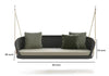 Virasat Double Seater Hanging Swing Without Stand For Balcony, Garden Swing (Dark Grey) Braided & Rope-VIRASAT FURNITURE & FURNISHING