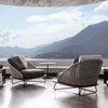 VIRASAT FURNITURE OUTDOOR ROPE SOFA SET 6-SEATER WITH OTTOMAN & CENTER TABLE (GREY) - GARDEN & BALCONY BRAIDED SET