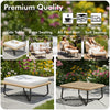 VIRASAT FURNITURE OUTDOOR ROPE SOFA SET 7-SEATER WITH 2 OTTOMANS (TAN)