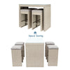 Virasat Outdoor Bar Sets 4 Chairs and 1 Table Patio Bar Set (Cream)-VIRASAT FURNITURE & FURNISHING