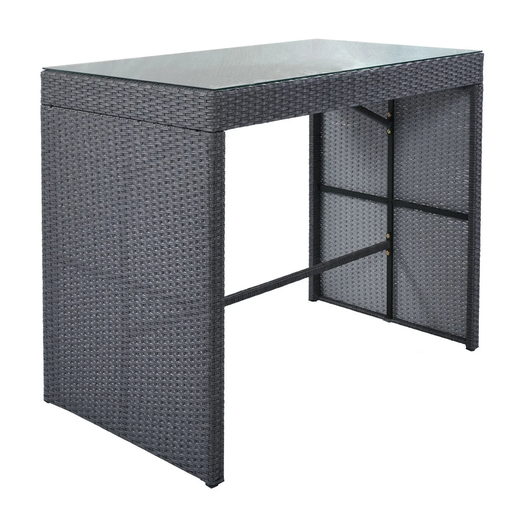 Virasat Outdoor Bar Sets 4 Chairs and 1 Table Patio Bar Set (Grey)-VIRASAT FURNITURE & FURNISHING