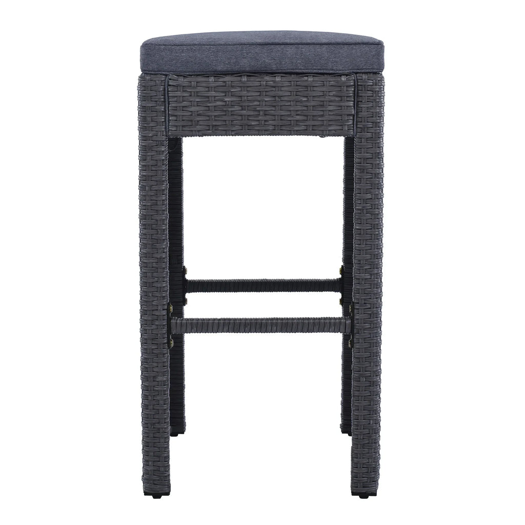 Virasat Outdoor Bar Sets 4 Chairs and 1 Table Patio Bar Set (Grey)-VIRASAT FURNITURE & FURNISHING