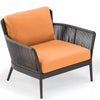 Virasat Outdoor Patio Seating Set 2 Chairs and 1 Table Set (ORANGE) Braided & Rope-VIRASAT FURNITURE & FURNISHING