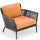 Virasat Outdoor Patio Seating Set 2 Chairs and 1 Table Set (ORANGE) Braided & Rope-VIRASAT FURNITURE & FURNISHING