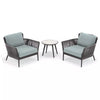 Virasat Outdoor Patio Seating Set 2 Chairs and 1 Table Set (Grey) Braided & Rope-VIRASAT FURNITURE & FURNISHING