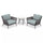 Virasat Outdoor Patio Seating Set 2 Chairs and 1 Table Set (Grey) Braided & Rope-VIRASAT FURNITURE & FURNISHING