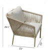 VIRASAT FURNITURE CHIMP OUTDOOR PATIO SEATING SET 2 CHAIRS AND 1 TABLE SET (CREAM) BRAIDED & ROPE