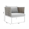 VIRASAT FURNITURE FINDS OUTDOOR PATIO SEATING SET 2 CHAIRS AND 1 TABLE SET (WHITE) BRAIDED & ROPE