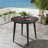 VIRASAT FURNITURE LUIS OUTDOOR PATIO SEATING SET 2 CHAIRS AND 1 TABLE SET (BLACK+BLUE) BRAIDED & ROPE