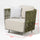 VIRASAT FURNITURE OUTDOOR ROPE SOFA SET 6-SEATER WITH CENTER TABLE (GREEN & BEIGE) - BRAIDED GARDEN & BALCONY SET