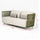VIRASAT FURNITURE OUTDOOR ROPE SOFA SET 6-SEATER WITH CENTER TABLE (GREEN & BEIGE) - BRAIDED GARDEN & BALCONY SET