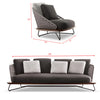 VIRASAT FURNITURE OUTDOOR ROPE SOFA SET 6-SEATER WITH OTTOMAN & CENTER TABLE (GREY) - GARDEN & BALCONY BRAIDED SET