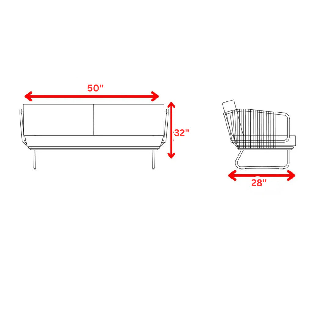 VIRASAT FURNITURE OUTDOOR ROPE SOFA SET 6-SEATER WITH 2 OTTOMANS, CENTER & SIDE TABLE (TAN & BEIGE)