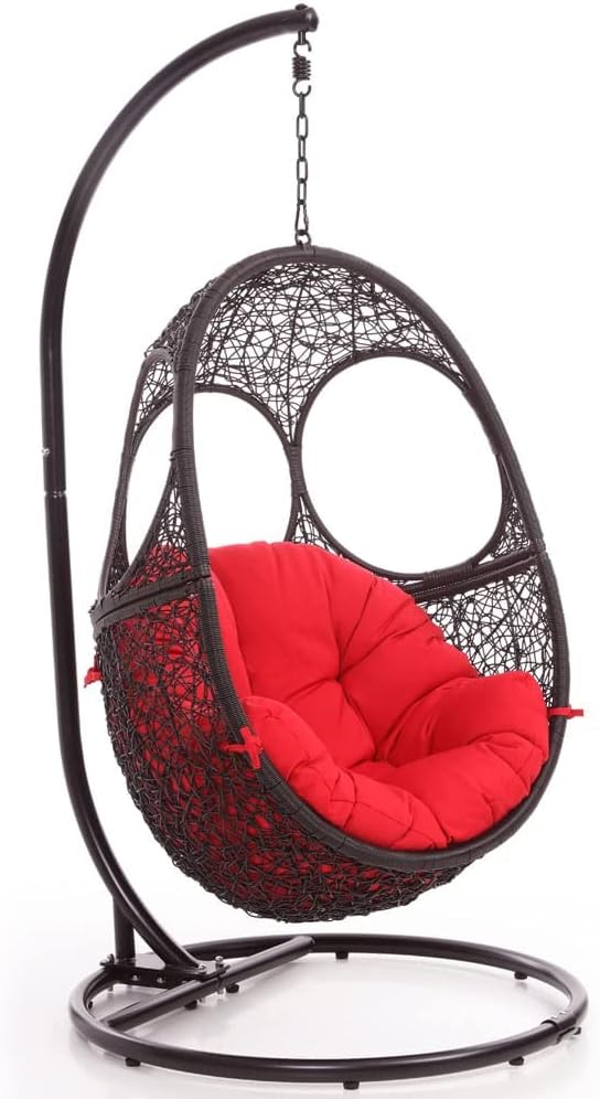 Virasat Single Seater Hanging Swing With Stand For Balcony, Garden Swing-VIRASAT FURNITURE & FURNISHING