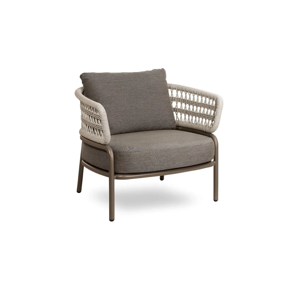Virasat Outdoor Garden Balcony Sofa Set 2 Seater, 2 Single Seater 1 Center Table Set, Braid & Rope (Taupe + Beige)-VIRASAT FURNITURE & FURNISHING