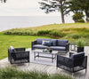 Virasat Outdoor Garden Balcony Sofa Set 2 Seater, 2 Single Seater Set (Dark Grey)-VIRASAT FURNITURE & FURNISHING
