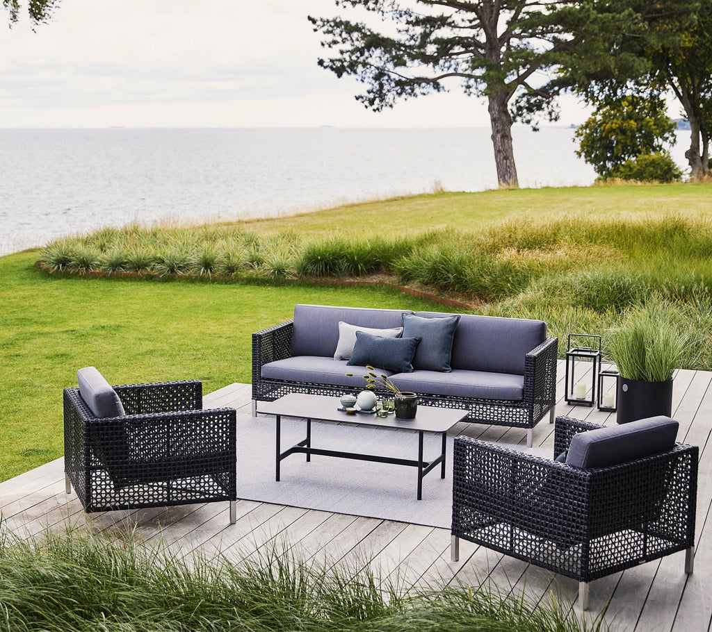 Virasat Outdoor Garden Balcony Sofa Set 2 Seater, 2 Single Seater Set (Dark Grey)-VIRASAT FURNITURE & FURNISHING