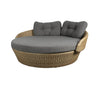 Virasat Outdoor Poolside Sunbed With Cushion Daybed (Honey Brown)-VIRASAT FURNITURE & FURNISHING