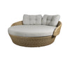 Virasat Outdoor Poolside Sunbed With Cushion Daybed (Honey Brown)-VIRASAT FURNITURE & FURNISHING