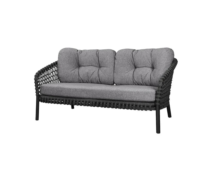 VIRASAT FURNITURE OUTDOOR ROPE SOFA SET 6-SEATER WITH SIDE & CENTER TABLE (GREY) - BRAIDED GARDEN & BALCONY SET