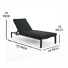 Virasat Outdoor Swimming Poolside Lounger Black-VIRASAT FURNITURE & FURNISHING