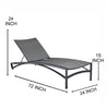 Virasat Outdoor Swimming Poolside Lounger Grey 72 Inch-VIRASAT FURNITURE & FURNISHING