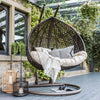 Virasat Double Seater Hanging Swing With Stand For Balcony, Garden Swing (Dark Brown)-VIRASAT FURNITURE & FURNISHING