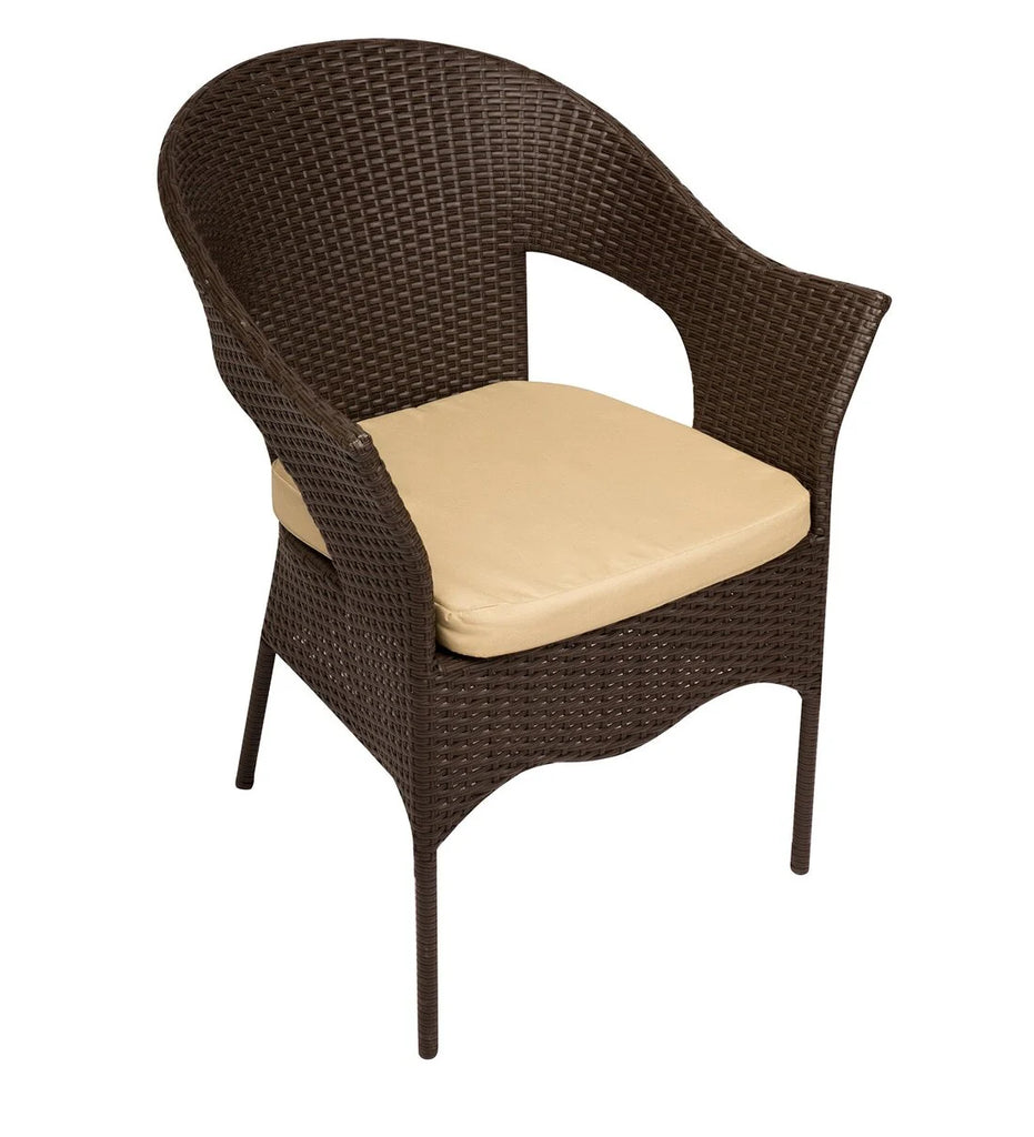 Virasat Outdoor Patio Seating Set 2 Chairs and 1 Table Set (Brown)-VIRASAT FURNITURE & FURNISHING