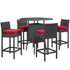 Virasat Outdoor Patio Bar Sets 4 Chairs and 1 Table (Dark Brown)-VIRASAT FURNITURE & FURNISHING
