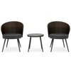 Virasat Outdoor Patio Seating Set 2 Chairs and 1 Table Set (Black + Brown)-VIRASAT FURNITURE & FURNISHING