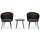 Virasat Outdoor Patio Seating Set 2 Chairs and 1 Table Set (Black + Brown)-VIRASAT FURNITURE & FURNISHING